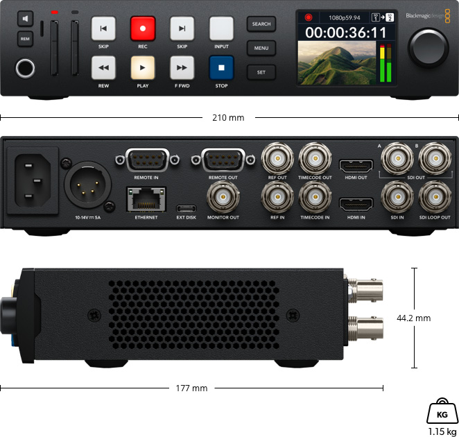 Blackmagic Design HyperDeck Studio HD Plus